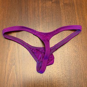 Jovana 3D thong wide straps - plum